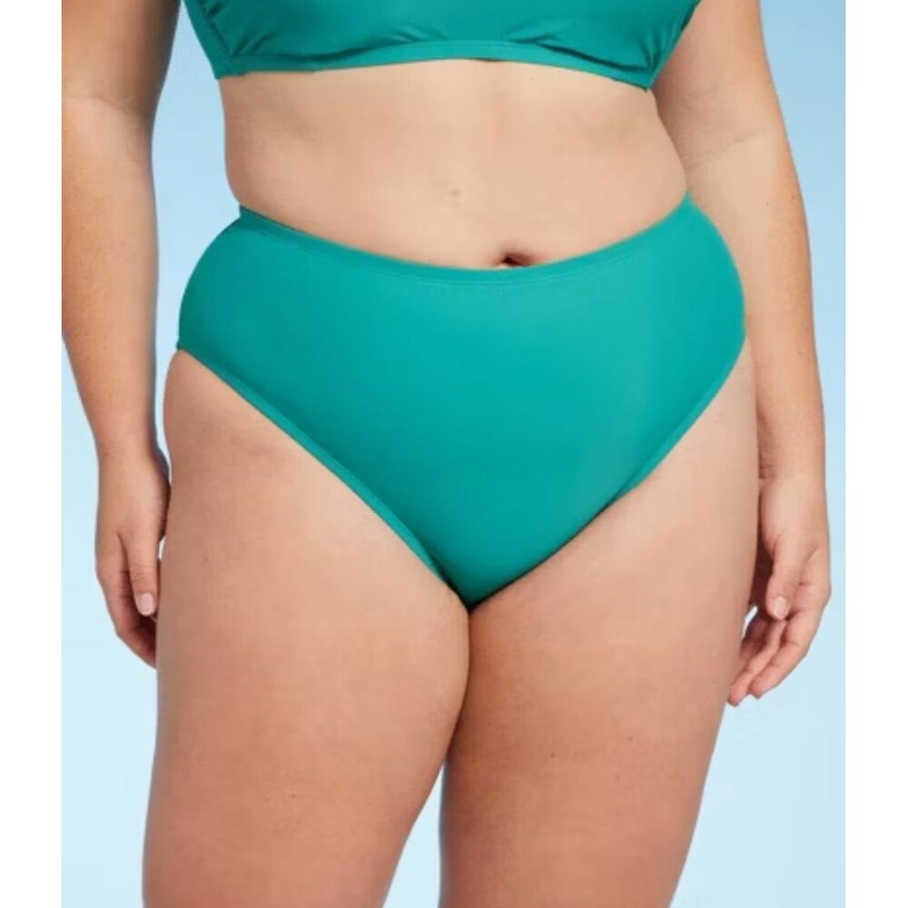 NWT Shade & Shore Teal Green Hipster Bikini Bottom